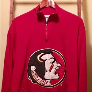 FSU Seminoles Starter 1/4 zip pullover Sweater Lg.